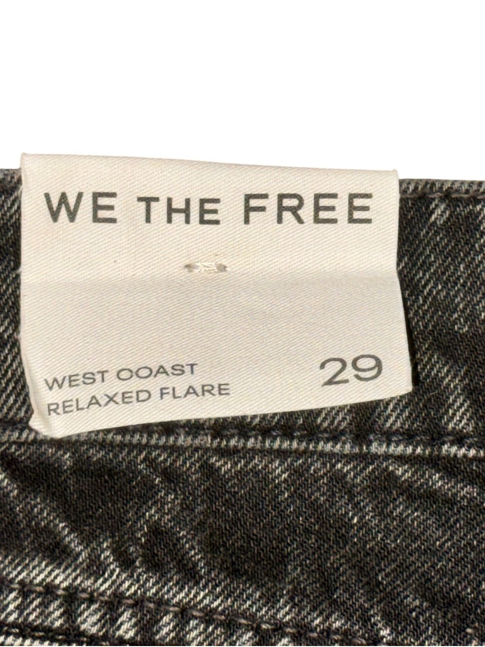 We The Free Washed Black Wide-Leg Flare Jeans, Size 29 - Picture 8 of 12